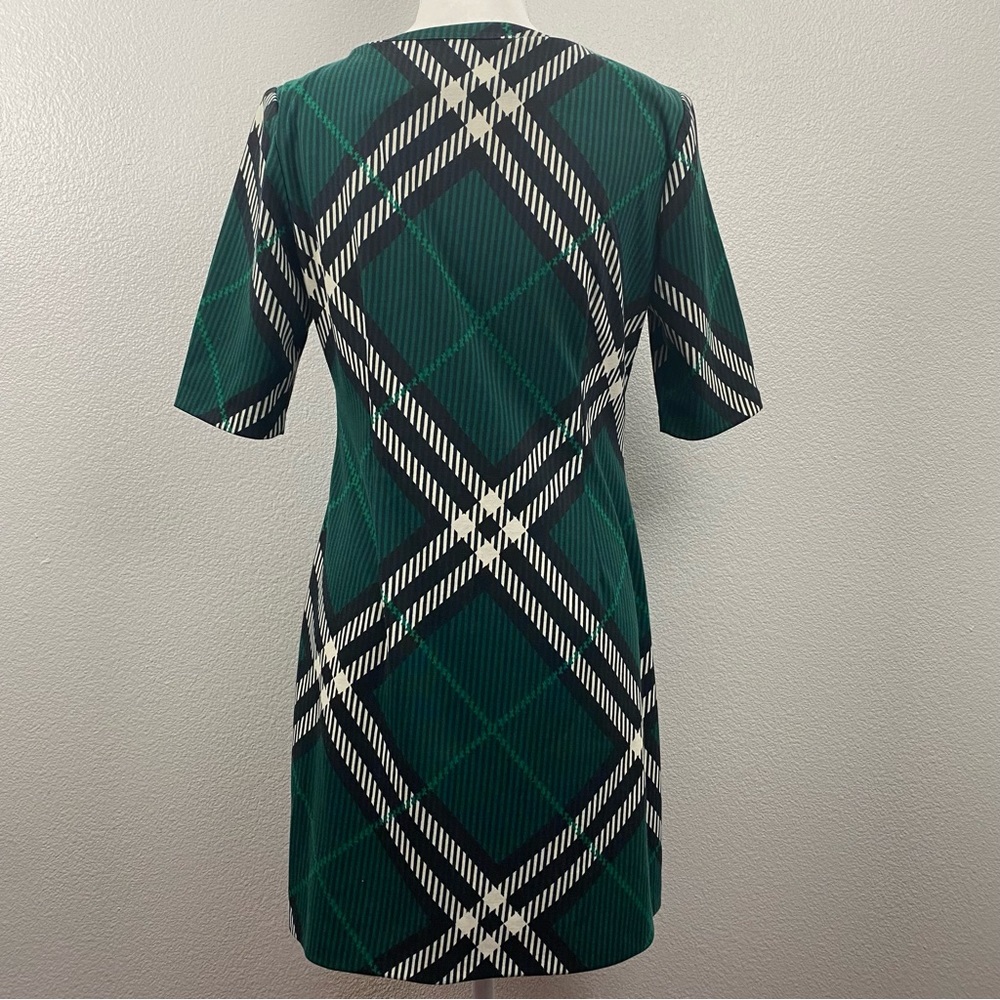 Eliza J Green Plaid Mini Shift Dress - Picture 3 of 9